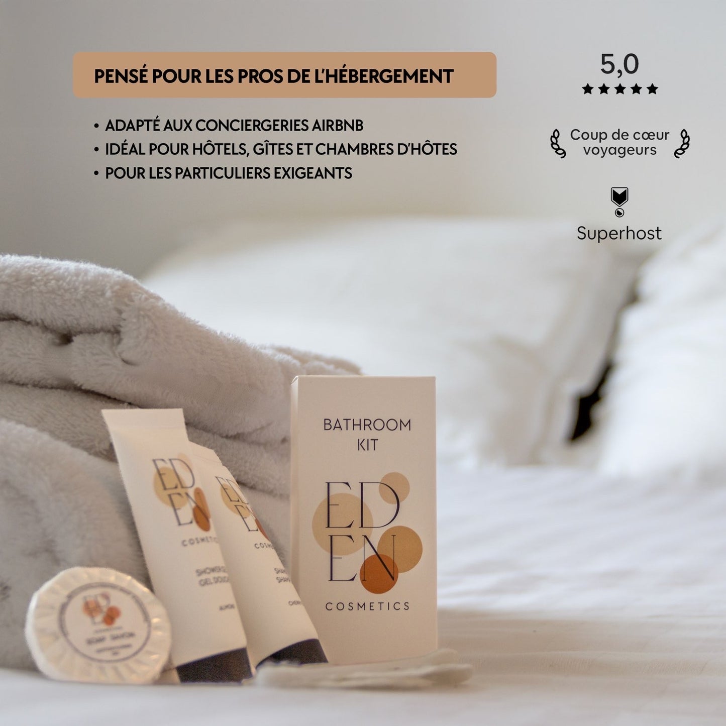 Kit d'accueil salle de bain - Carton de 50