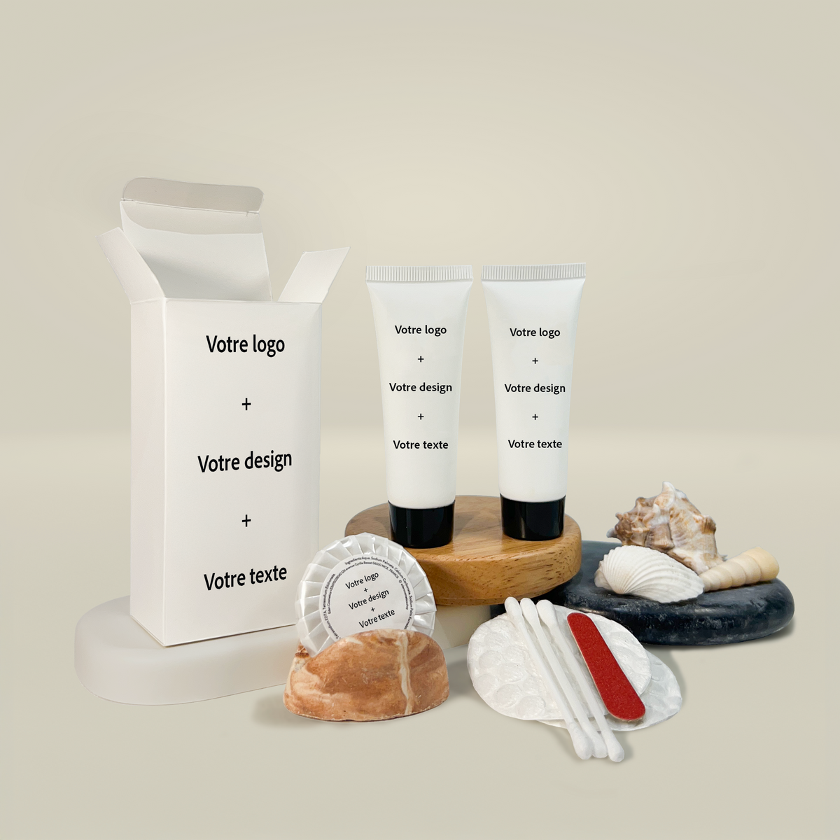 Kit D'Accueil Invités - 12 Produits Toilette - Senteur Plantes - Taille Échantillon