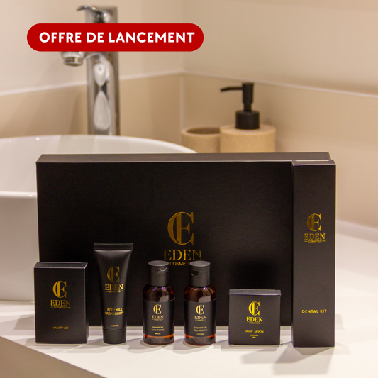 Kit d'accueil salle de bain premium - Carton de 10